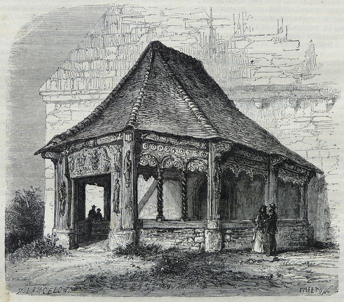 Porche en bois de l'église de Bosc-Bordel