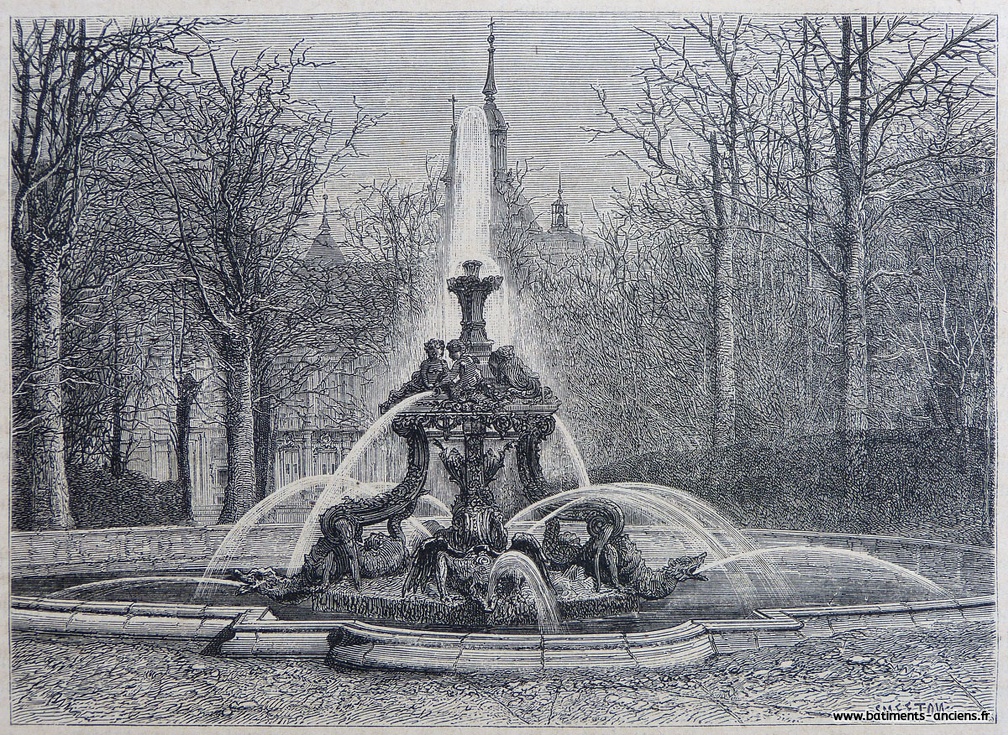 Fontaine des dragons à la résidence royale de la Granja