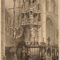 Le tabernacle et le lutrin de l'église de Léon
